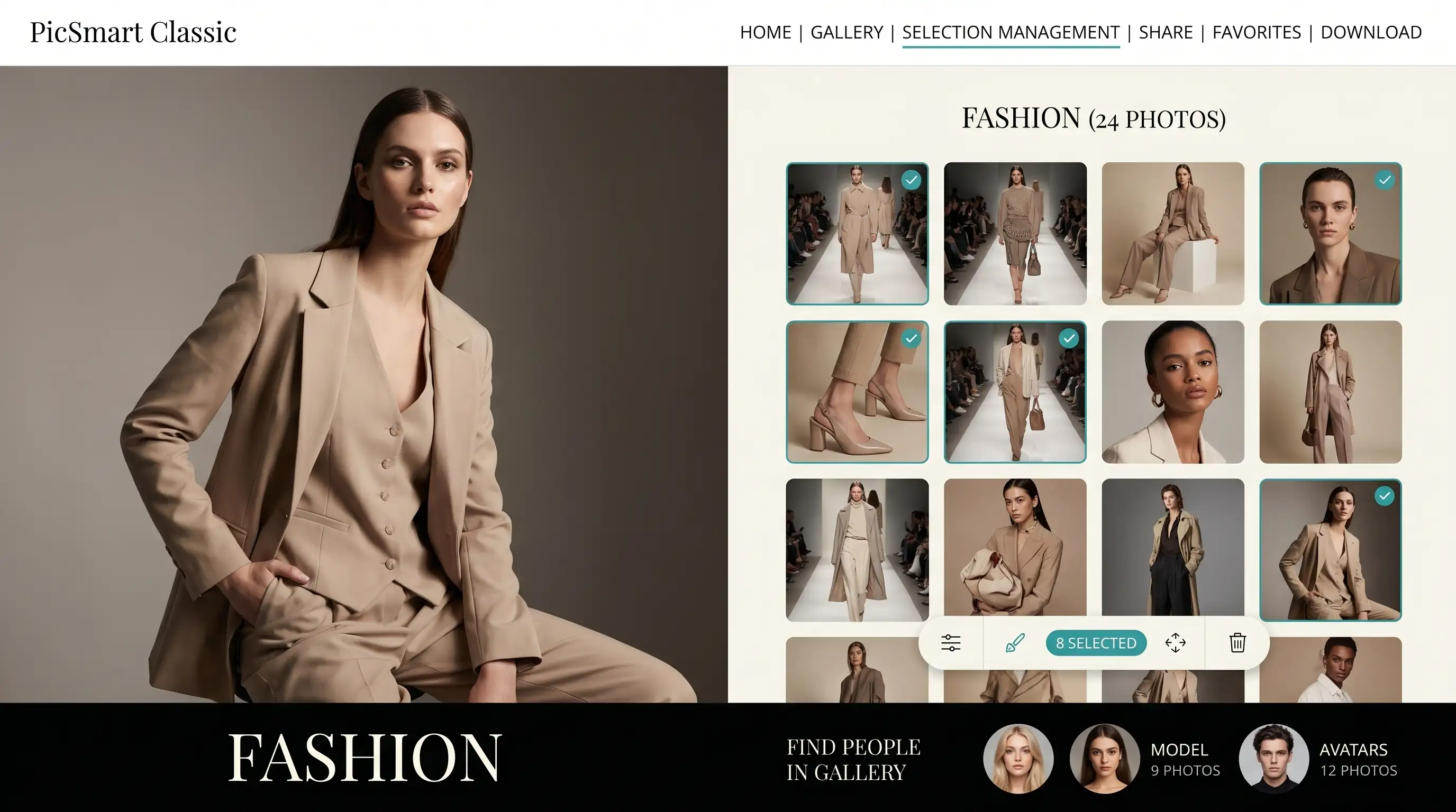 Photo selection with favorites